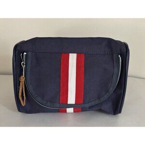 Vintage 70's men's travel accessory bag travel Blue Red Stripe